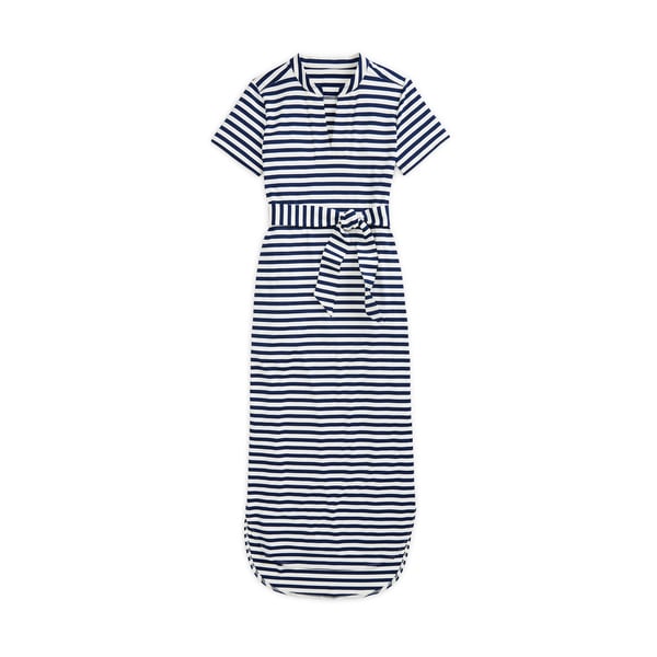 Dudley Stephens Sconset Belted Dress in Striped Jersey