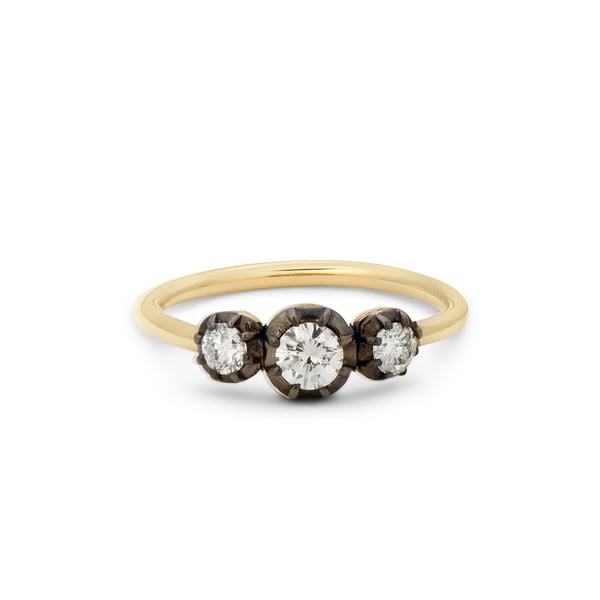 Jacquie Aiche Three-Diamond Sophia Ring