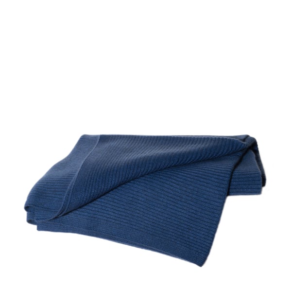 Hangai Cashmere Ribbed Knit Throw-INV