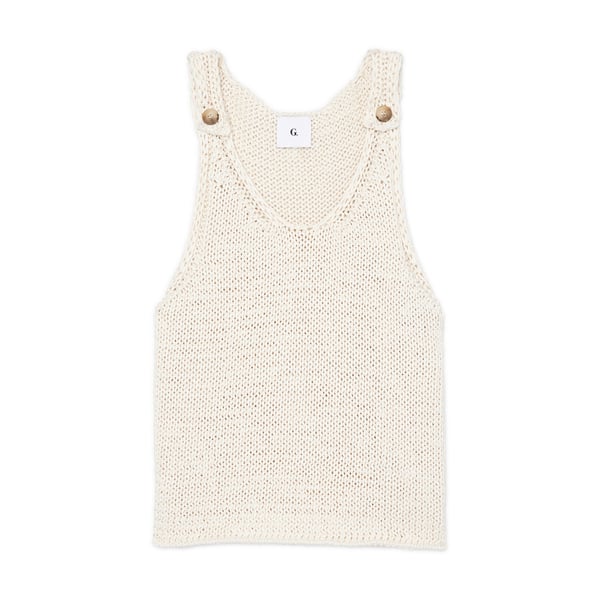 G. Label Carrie Chunky Knit Top With Buttons