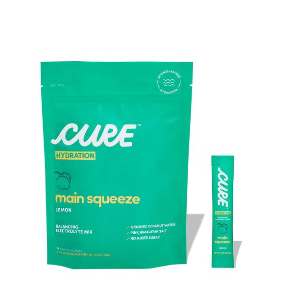 Cure Hydration Main Squeeze Lemon Daily Electrolyte Mix