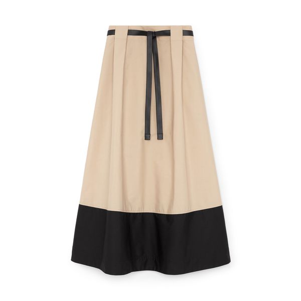 G. Label Violeta A-Line Colorblock Skirt
