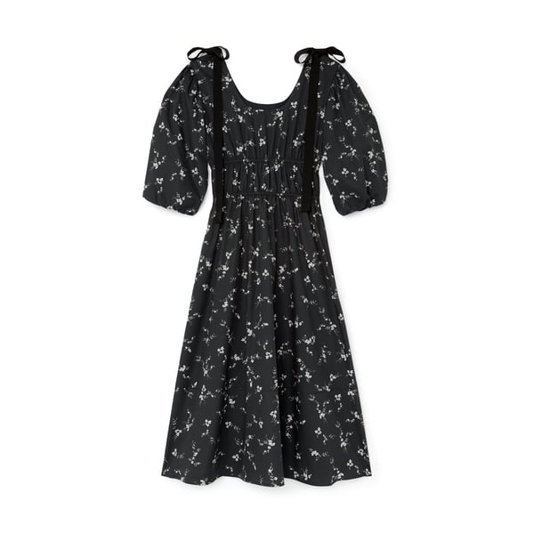 G. Label by goop Beverly Midlength Bow Dress