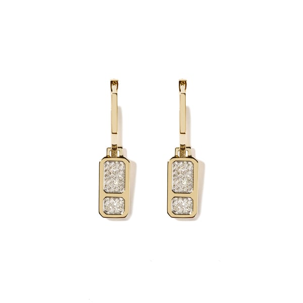 AS29 DNA Mini Full Diamond Earrings in 18K yellow gold