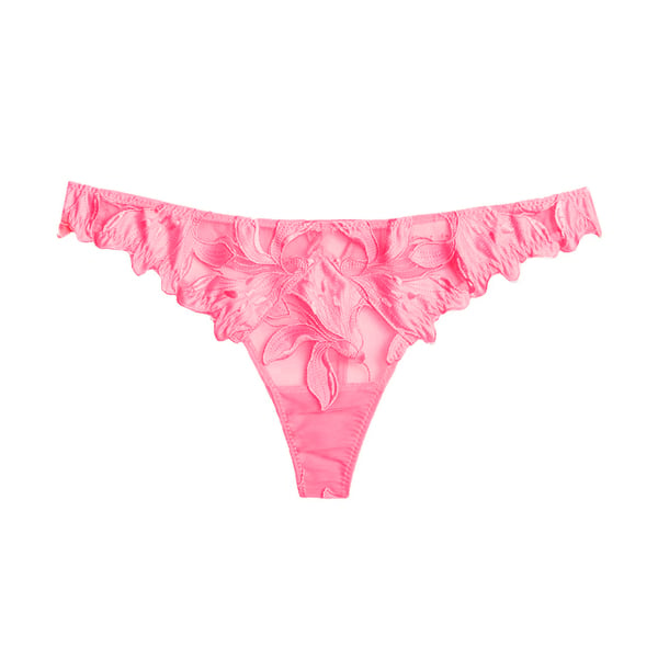 Coco de Mer Lily Embroidery Hipster Thong
