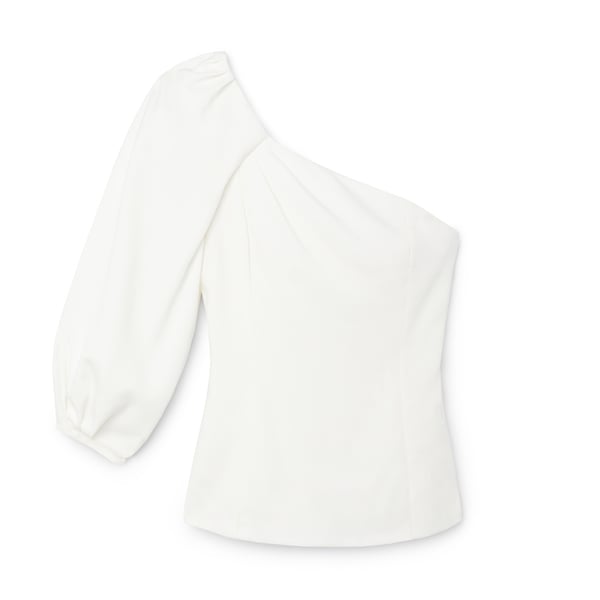G. Label Celina One Shoulder Puff-Sleeve Top