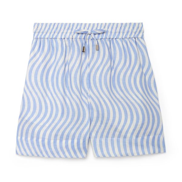 Ephemera Sky Wave Linen Shorts