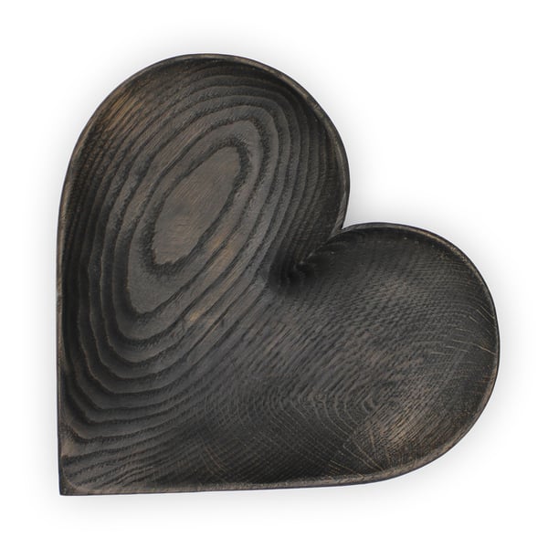 Alexis Steelwood Blackened-Oak Carved Heart