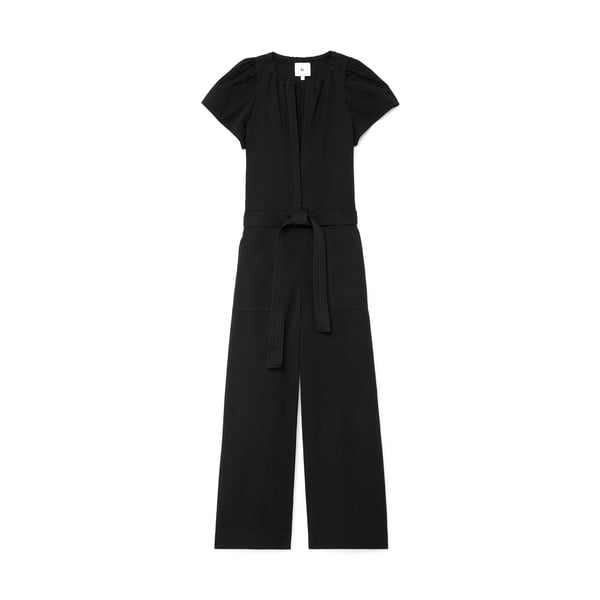 G. Label Cady Puff-Sleeve Jumpsuit
