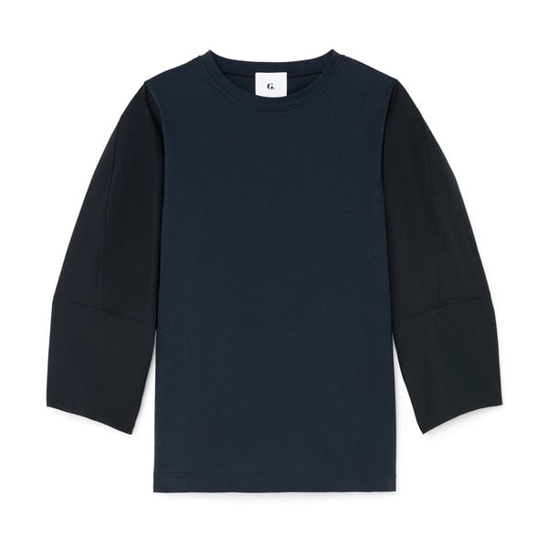 G. Label by goop Payton Round-Sleeve Top