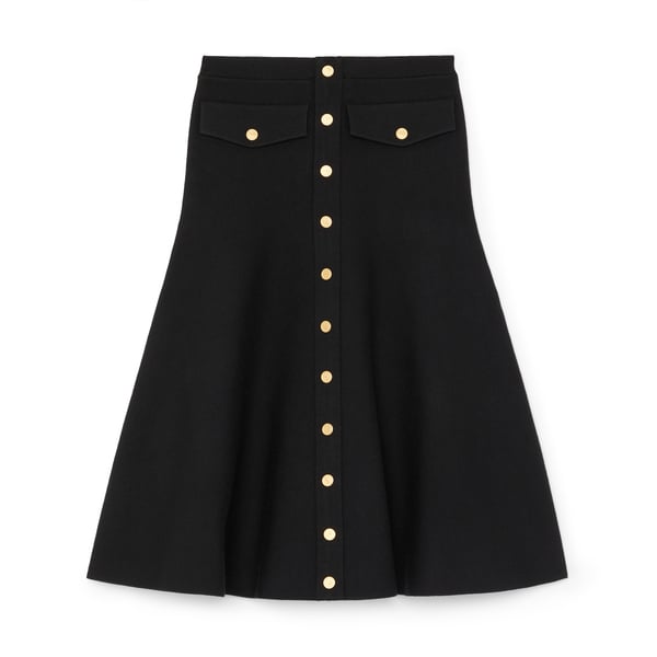 Victoria Beckham Button Detail Skirt
