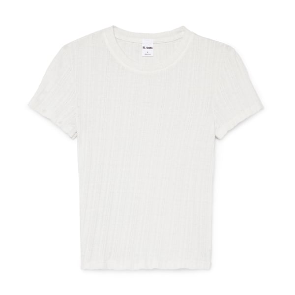 RE/DONE Pointelle Baby Tee goop