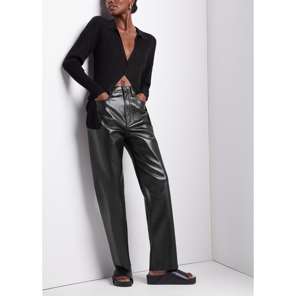 AGOLDE Recycled-Leather ’90s Pinch-Waist Pants