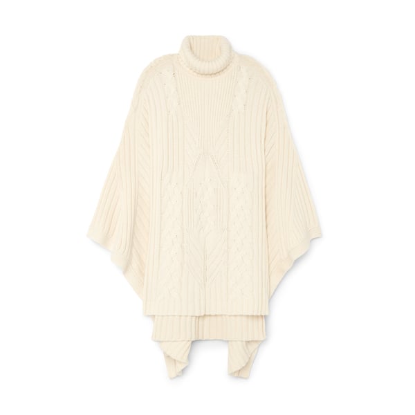 G. Label by goop Bloomer Cable-Knit Poncho
