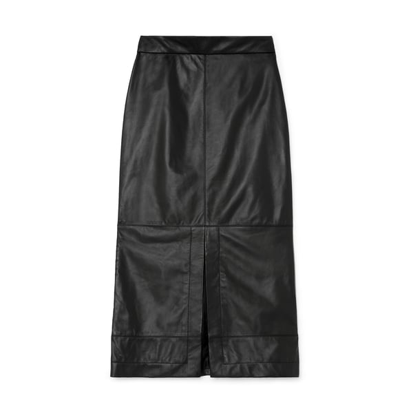 G. Label by goop Arlo Straight Leather Skirt