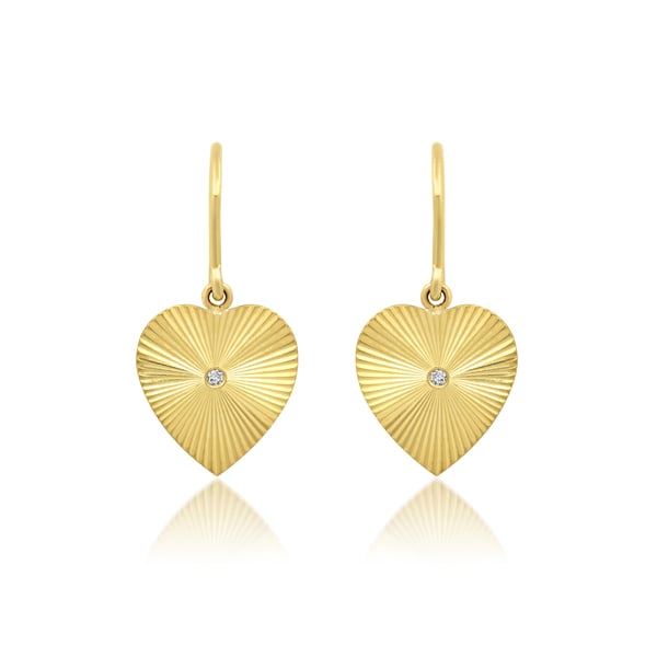 Jennifer Meyer Mini ’70s Heart Earrings