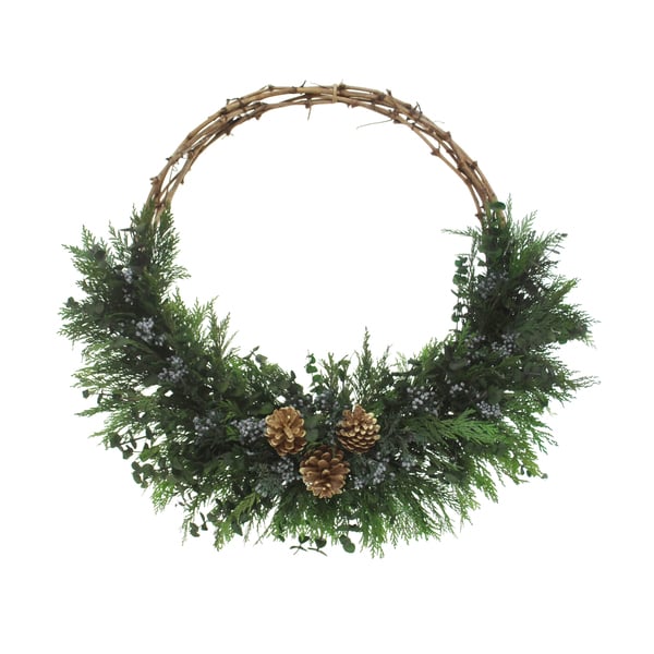 Afloral goop-Exclusive Winter Evergreen Hoop Wreath