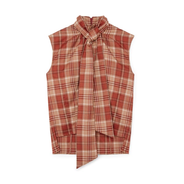 G. Label by goop Giana Plaid Bow Top
