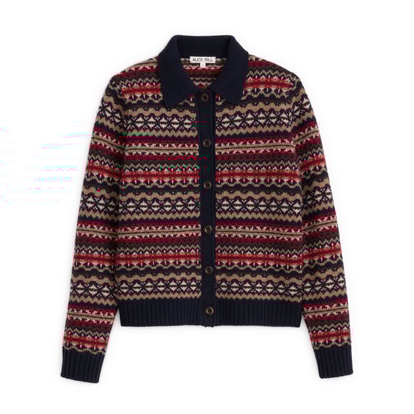 Alex Mill Fair Isle Polo Cardigan goop