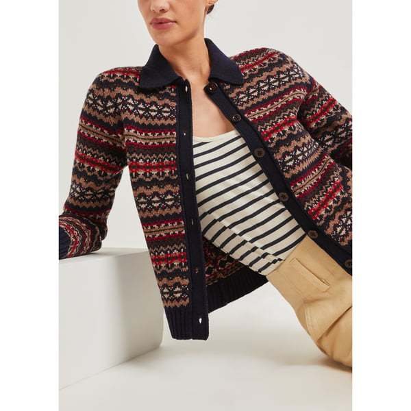 Alex Mill Fair Isle Polo Cardigan