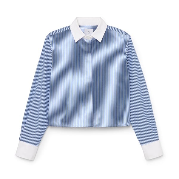 G. Label by goop Mimi Cropped Striped Shirt