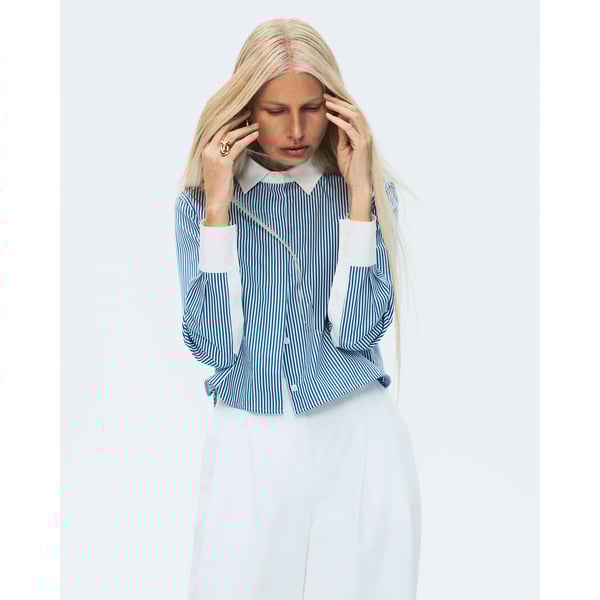 Mimi Cropped Striped Shirt | goop
