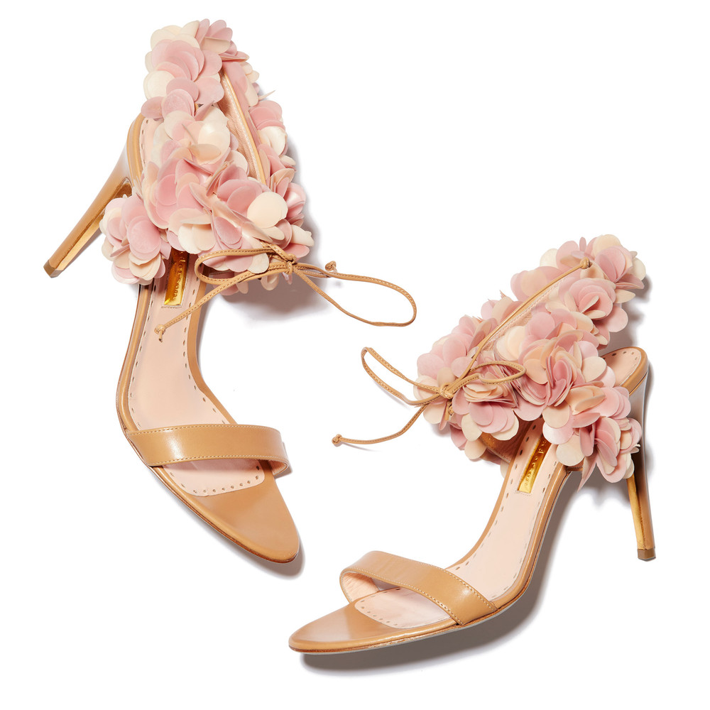 high heels with flowers