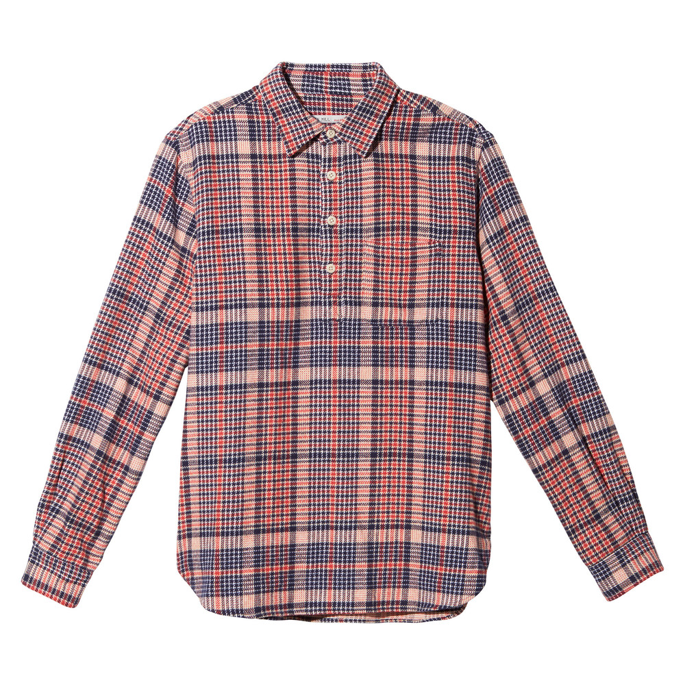 flannel shirt with denim skirt