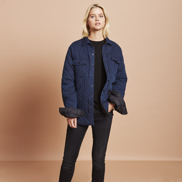 Indigo quilted jacket Clearance