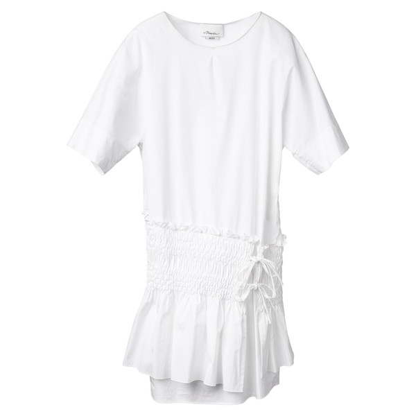 white smock shirt dress