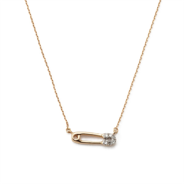 Super Tiny Pave Safety Pin Necklace Adina Reyter Goop Shop