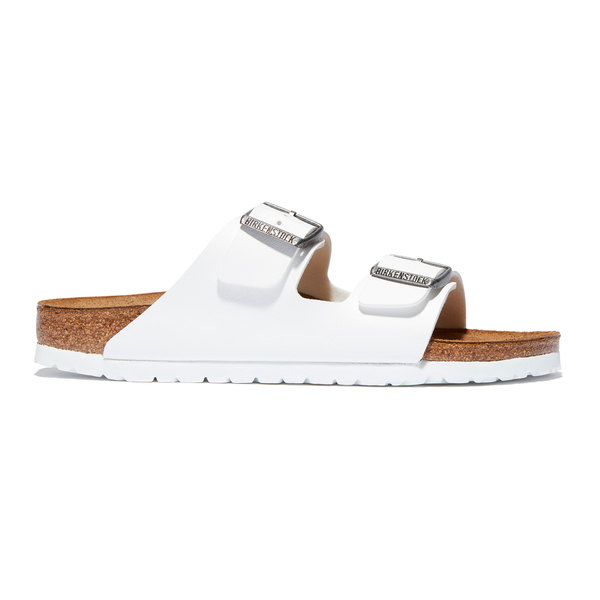 White birkenstocks 2024 gold buckle