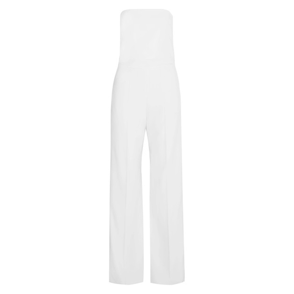 strapless tuxedo jumpsuit