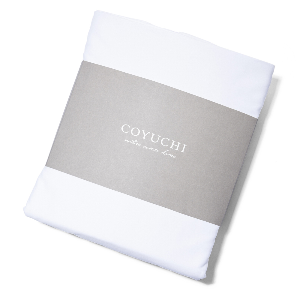Coyuchi 500 TC Organic Supima Sateen Sheet Set Queen Alpine White goop