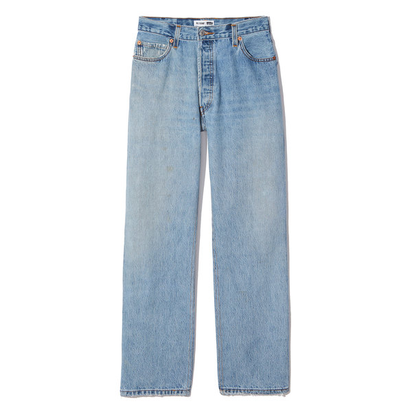 redone straight leg jeans