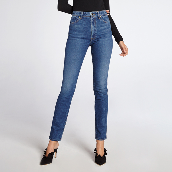khaite vanessa high rise straight jean