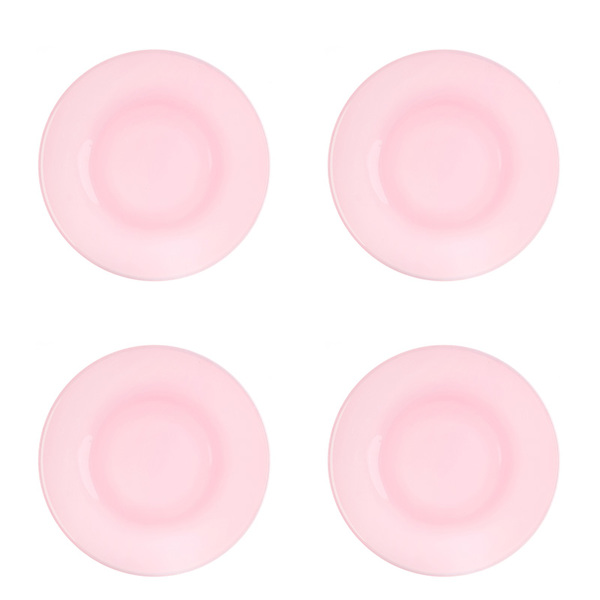Pink Glass Dessert Plates, Set of 4 Mosser Glass Goop Shop Goop Shop