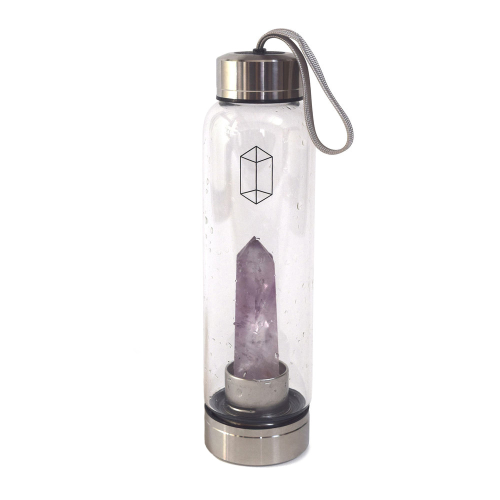 Glacce Amethyst Crystal Infused Water Bottle Goop