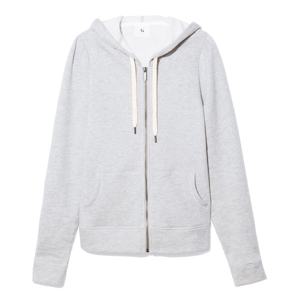 grey zip hoodie