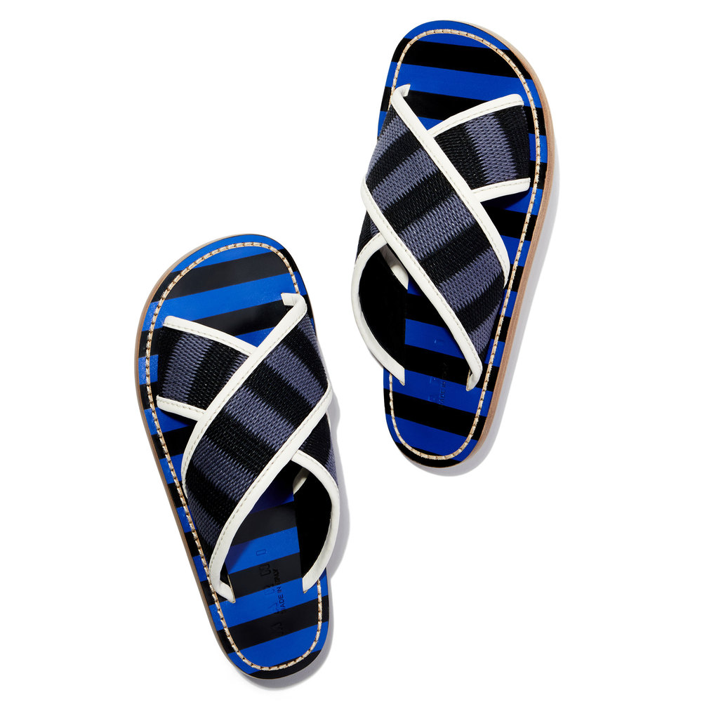 Marni Striped Slide Sandals | goop