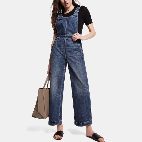 Sleeveless Denim Jumpsuit