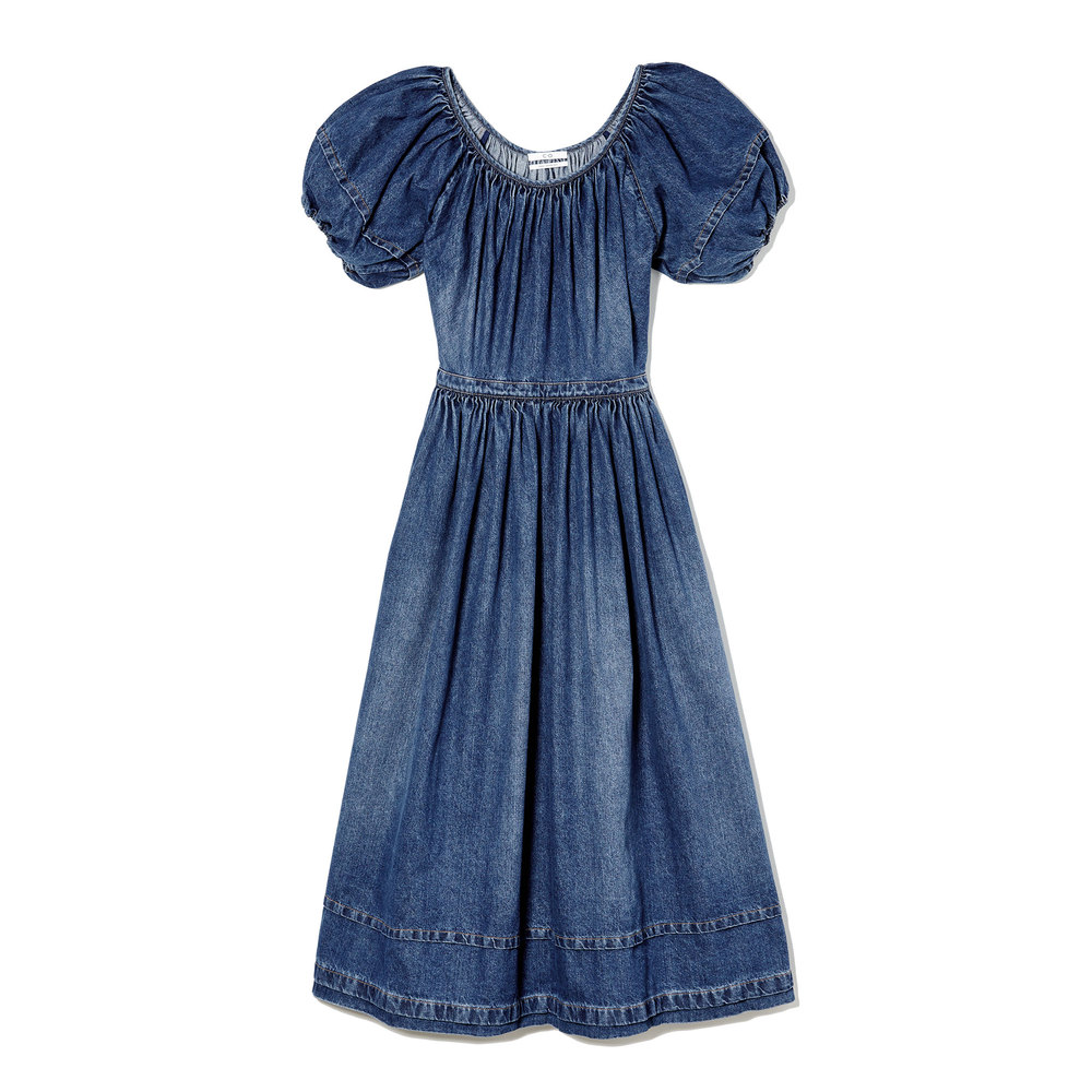 denim a line dress