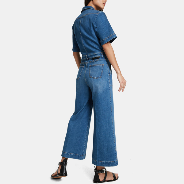 denim utility jumpsuit