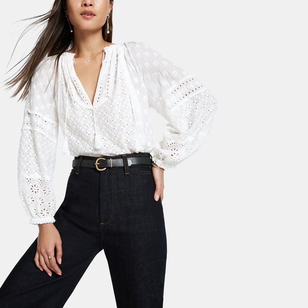 ulla johnson white eyelet dress