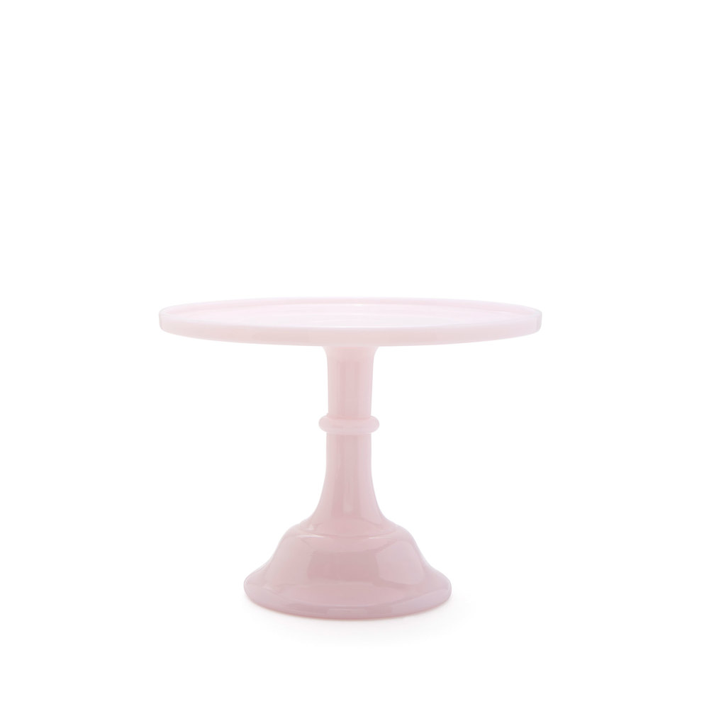 Mosser Glass Pink Glass Cake Stand, 10