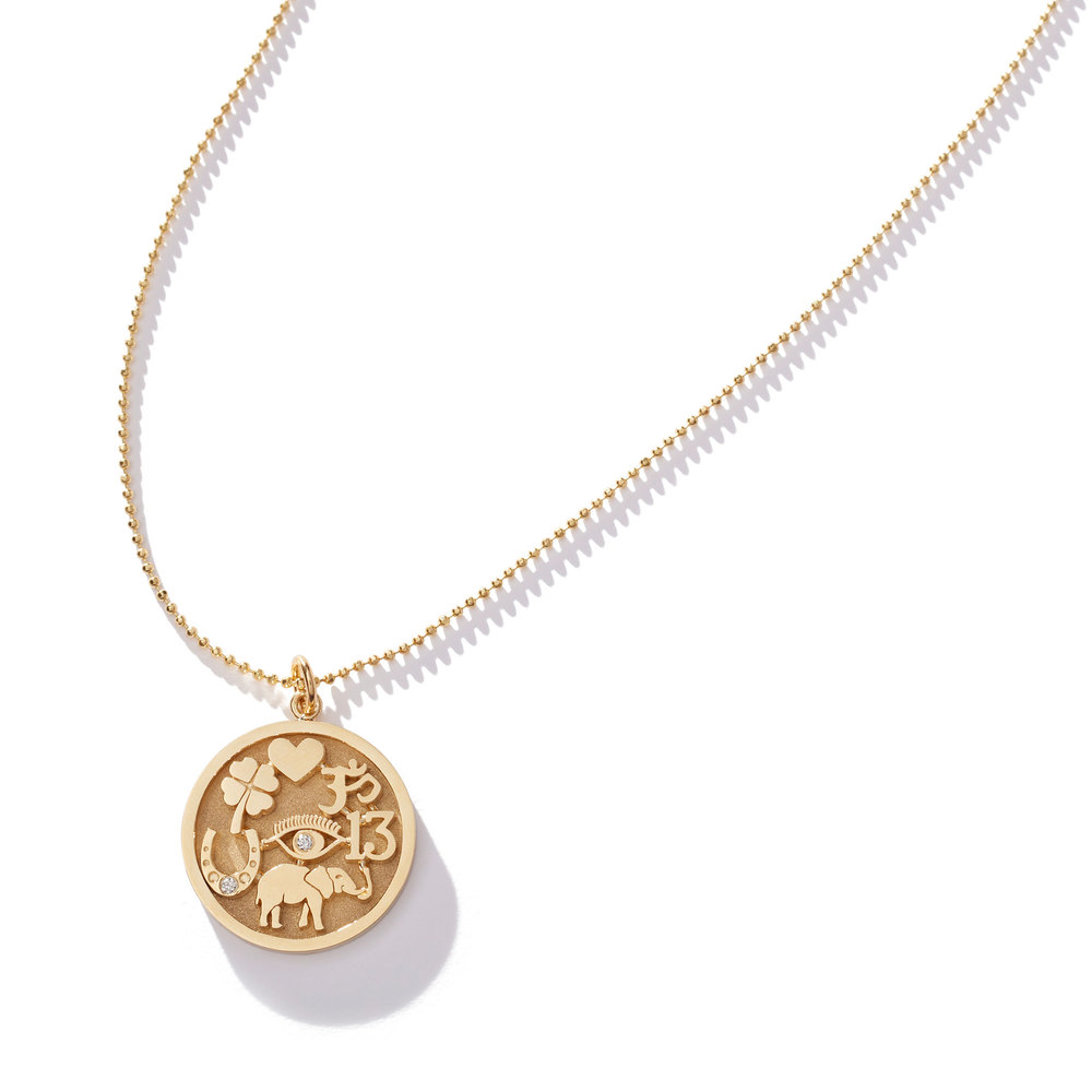 Jennifer Meyer | 18K Gold Good Luck Necklace | Fine Jewelry