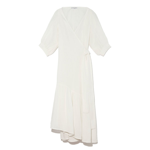 apiece apart bougainvillea wrap dress