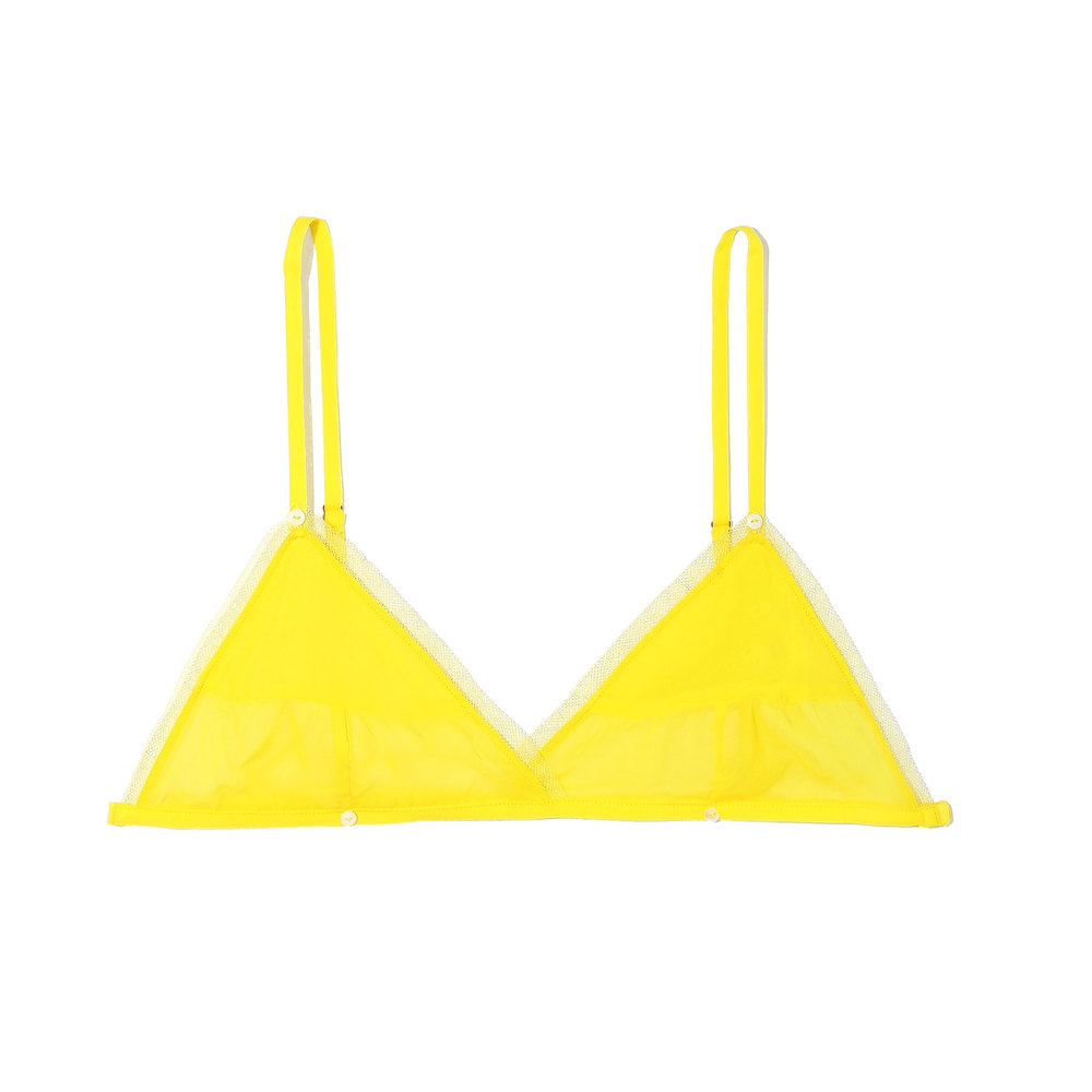 silk triangle bralette