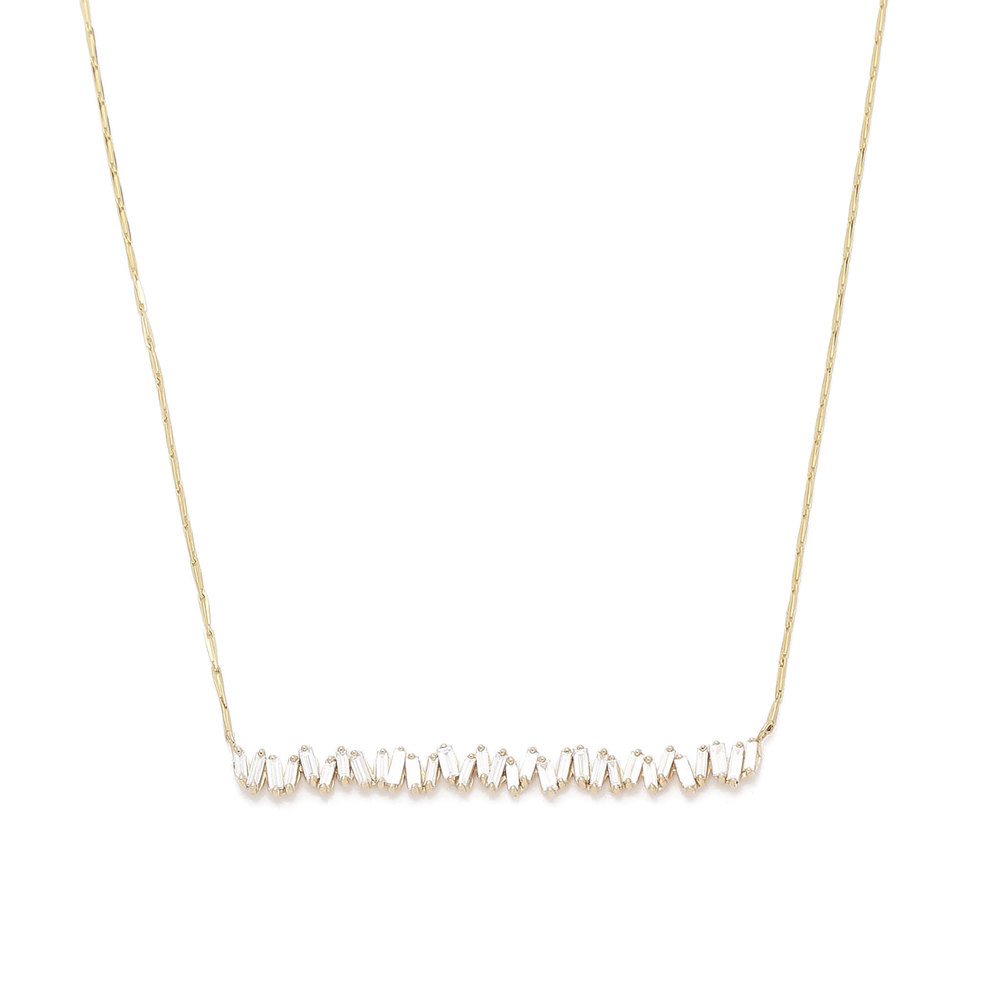 Suzanne Kalan Firework Diamond Necklace In Yellow Gold/White Diamonds