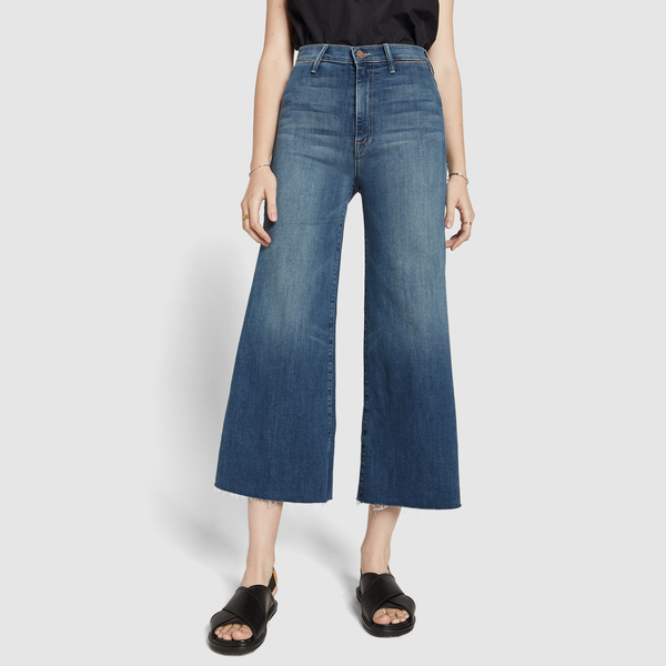 mother the roller crop fray jeans